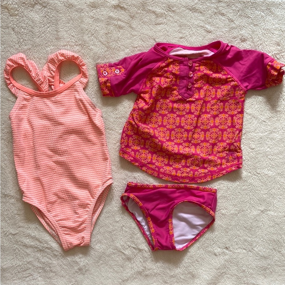 Two baby girl swimsuits (12-18 mos.)